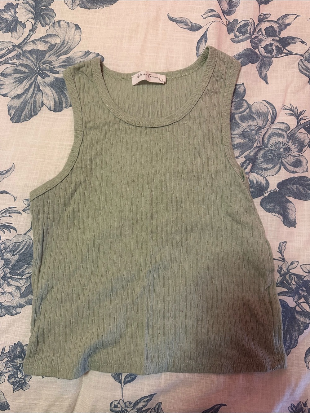 All in Favor Tank Top in Sage Green